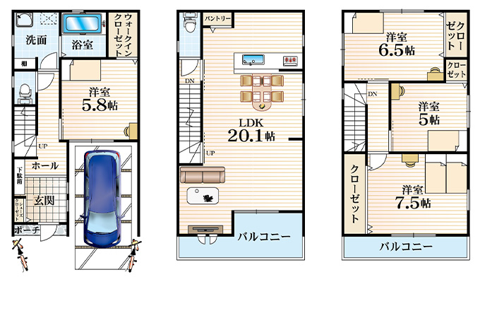 城東区古市1丁目（全18区画）O号地の間取り画像