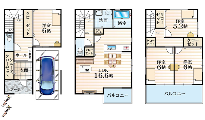 鶴見区安田3丁目（全5区画）Ⅱ-B号地の間取り画像