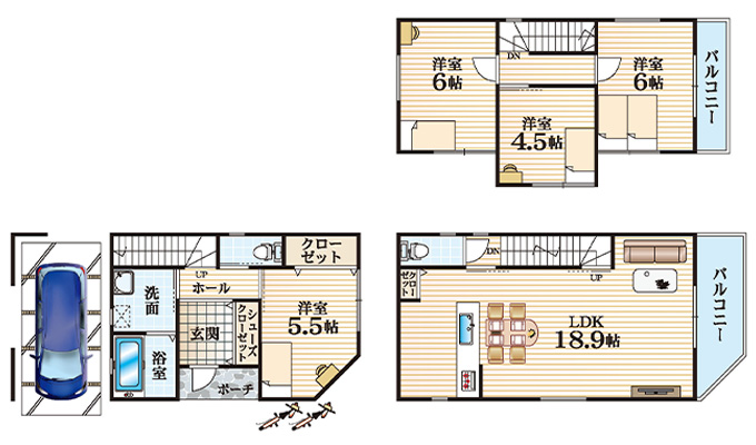 パークスコート鶴見区横堤2丁目(全23区画)Ⅲ-J号地プラン