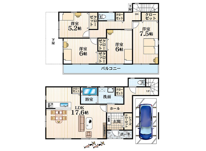 パークスコート鶴見区横堤2丁目 第2期分譲(全8区画) Ⅱ-C号地プラン